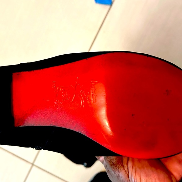 Sz 8 Christian Louboutine Mid Calf Suede Boots - Picture 5 of 6